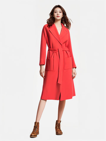 Marccain Coral Red Long Coat