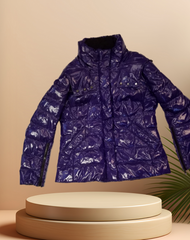 Marccain Royal Blue Reversible Quilted Jacket