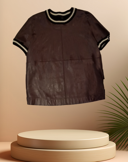 Marccain Leather Blouse