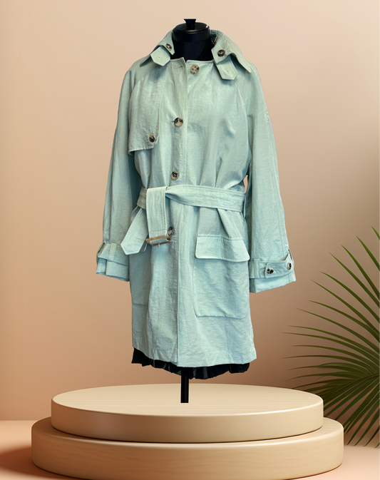 Nic Janik Green Linen Coat