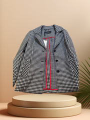 Marccain Black / White Checked Coat