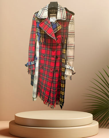 Moschino Long Tartan Coat