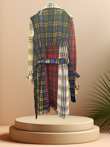 Moschino Long Tartan Coat