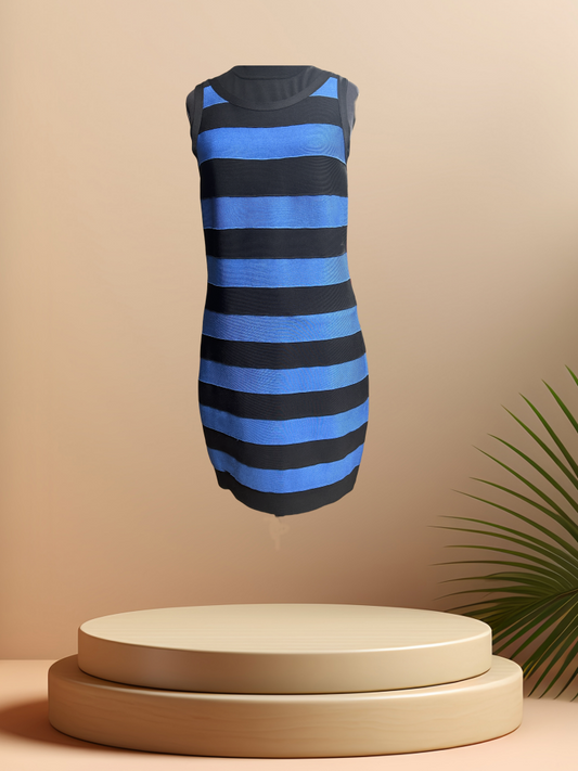 Michael Kors Black and Blue Bandage Dress