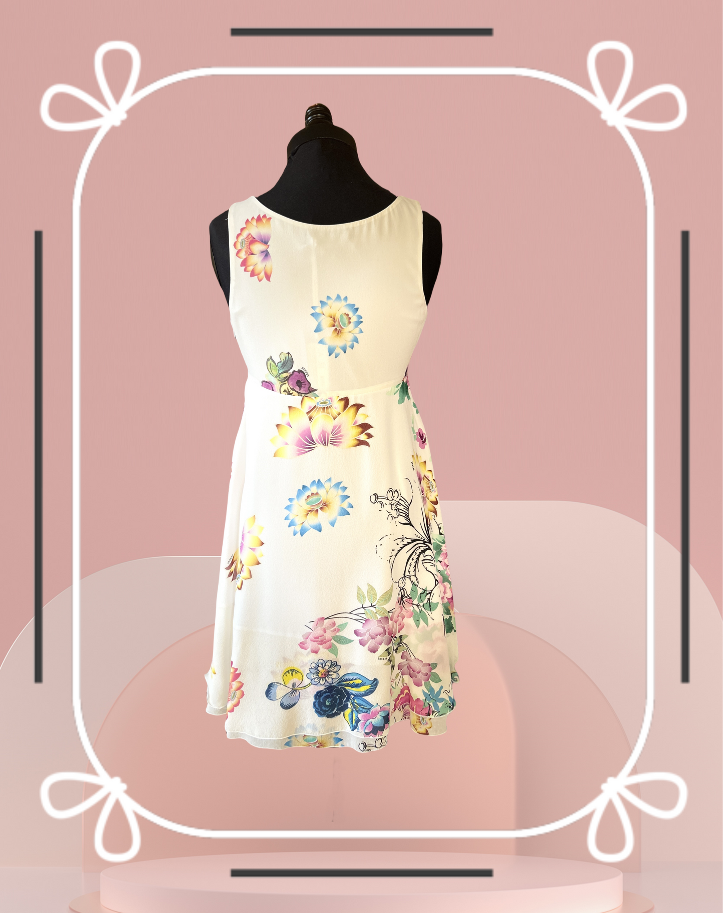 Versace Silk Lotus Flower Dress