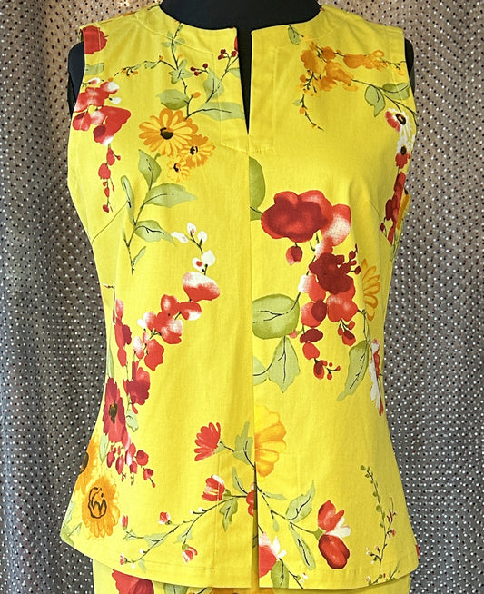 Derrico Yellow Floral Blouse