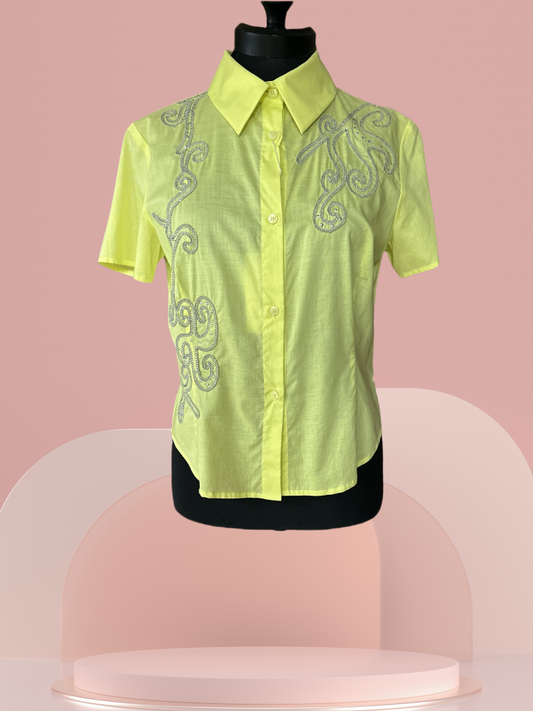 Versace Yellow Cotton Shirt