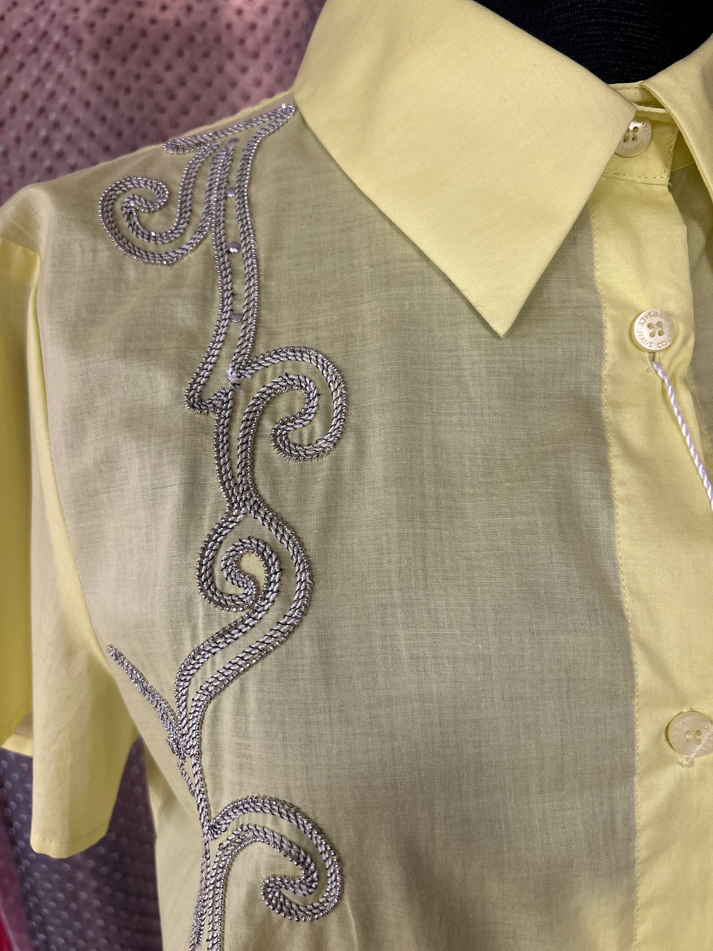 Versace Yellow Cotton Shirt